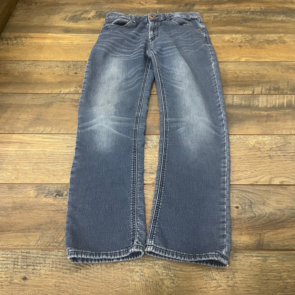 Hudson Girls Blue Denim Straight Leg Jeans Size 16 Medium Wash Stretch Classic